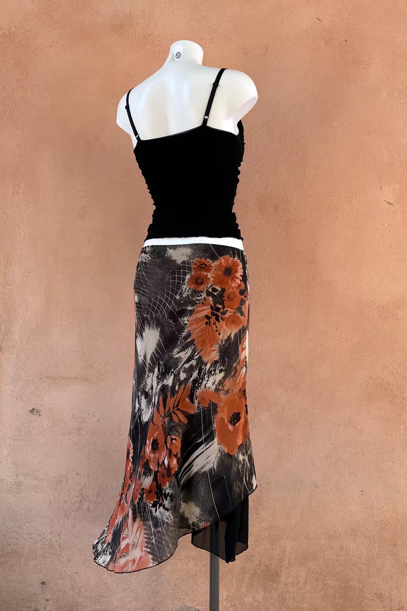 The Charcoal & Citrus Chiffon Skirt