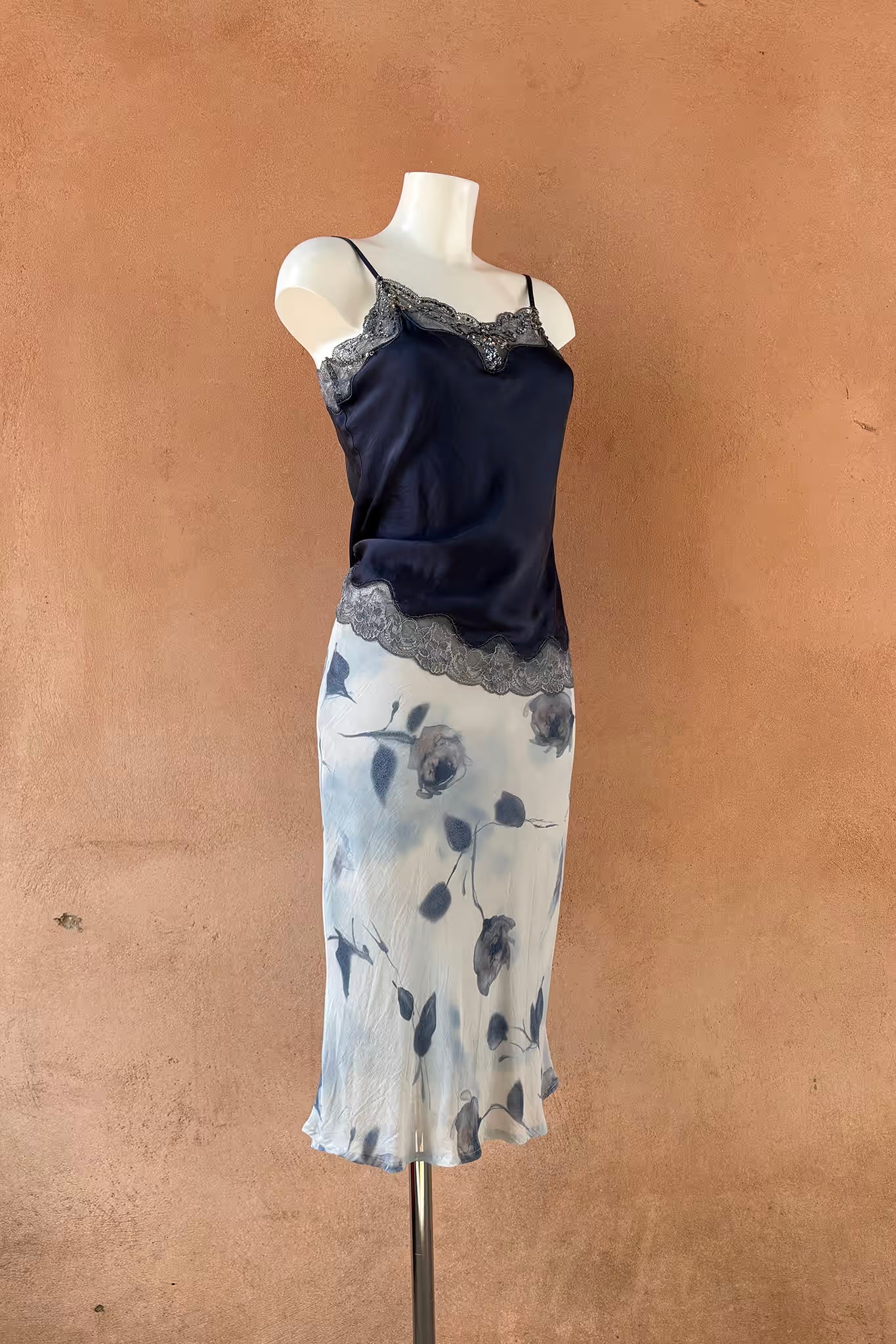 The Dreamy Blue Chiffon Midi Skirt