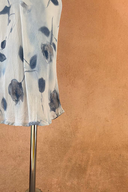 The Dreamy Blue Chiffon Midi Skirt
