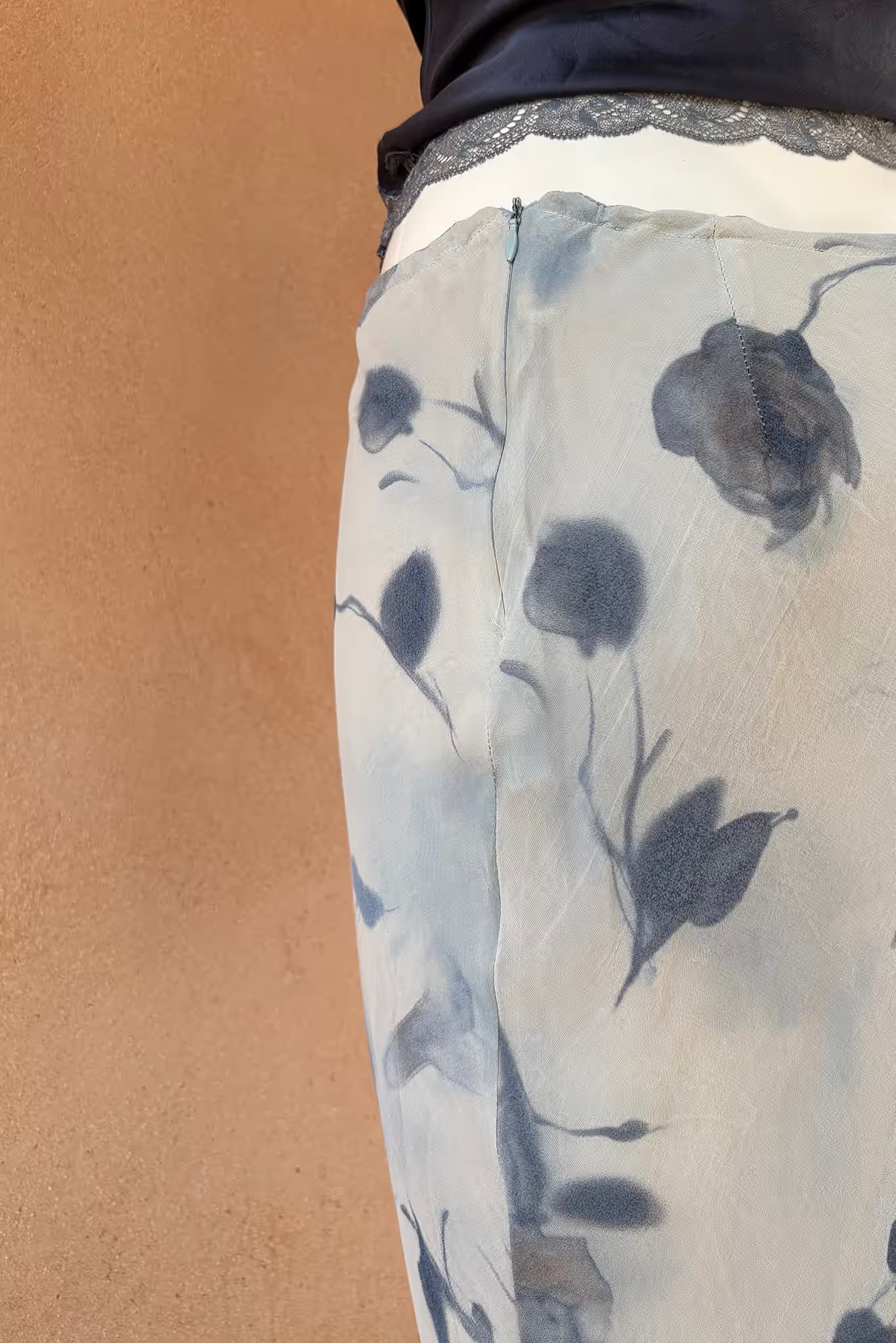 The Dreamy Blue Chiffon Midi Skirt