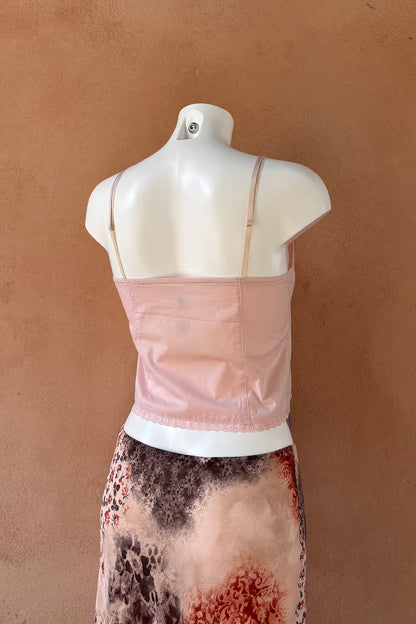 The Blush Lace Cotton Top