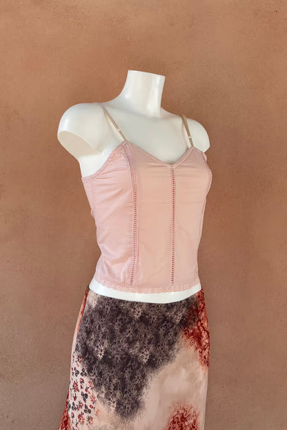 The Blush Lace Cotton Top