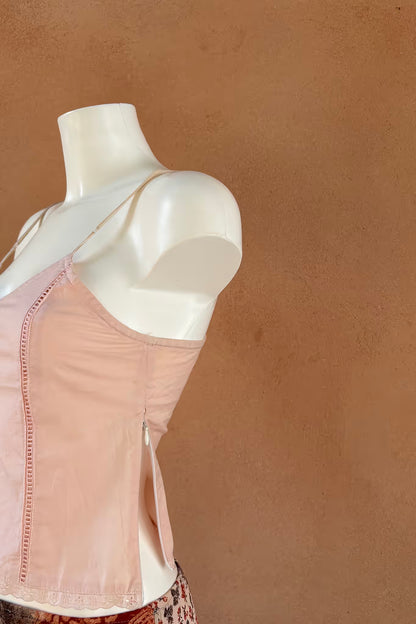 The Blush Lace Cotton Top