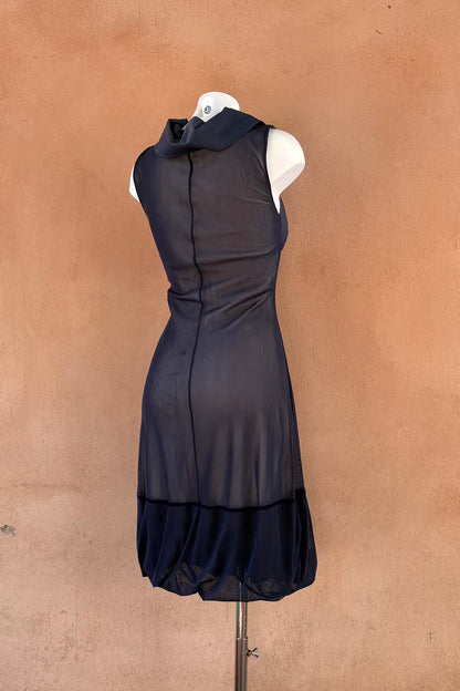 The Blue Taffeta Rose Y2K Dress