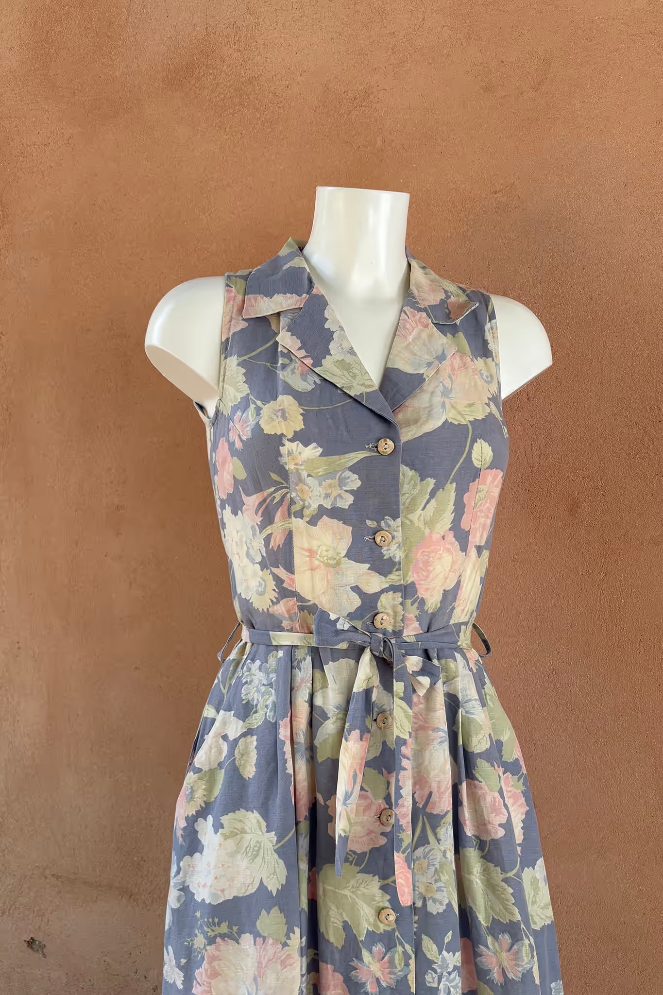 The 90s Pastel Blue Floral Dress
