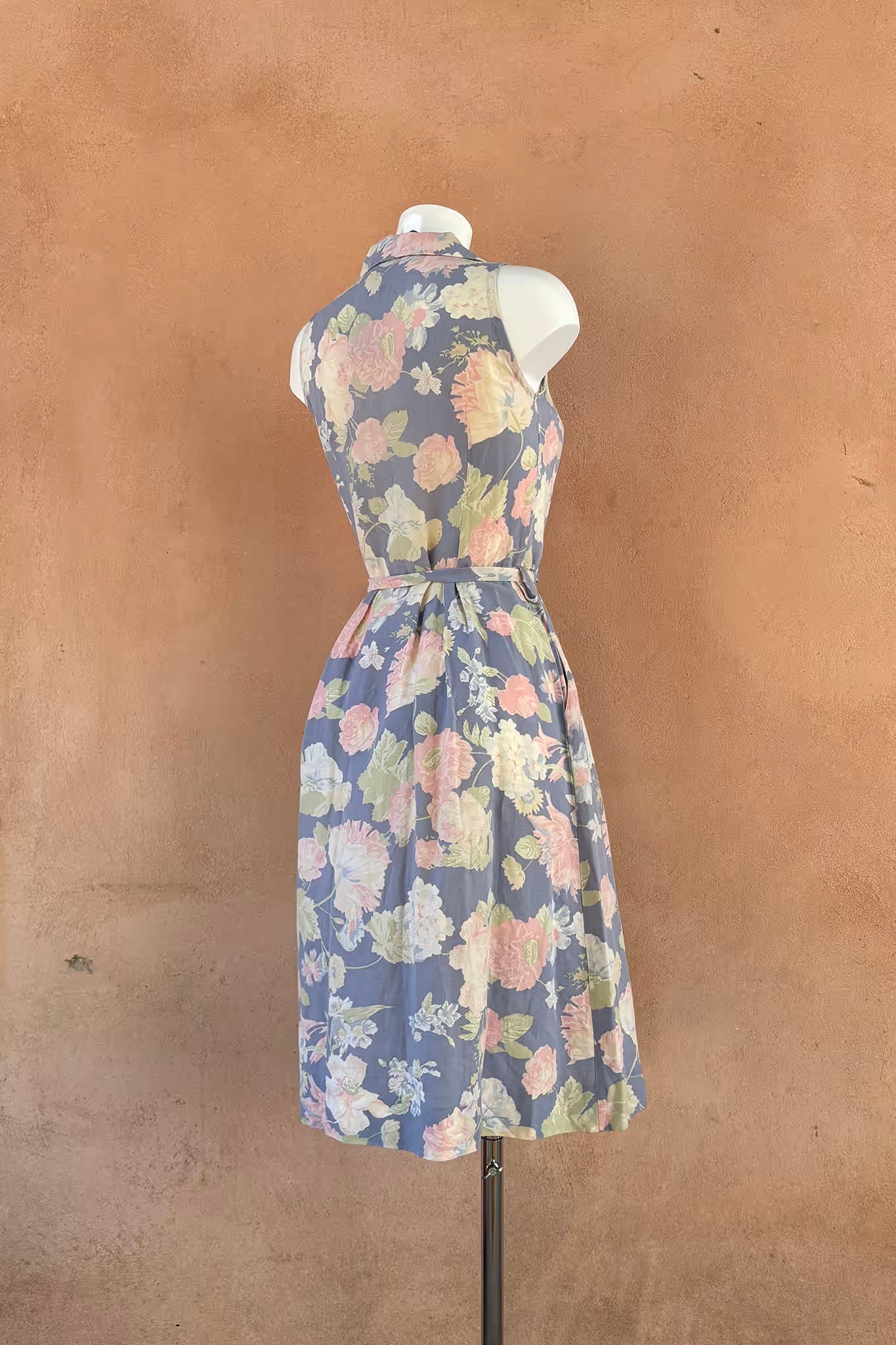 The 90s Pastel Blue Floral Dress