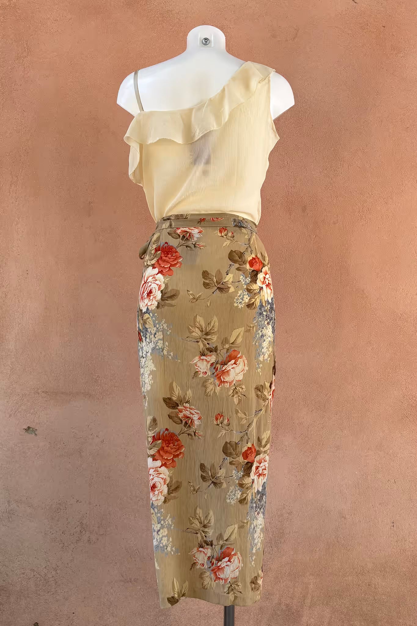 The 90s Sand & Flowers Maxi Wrap Skirt