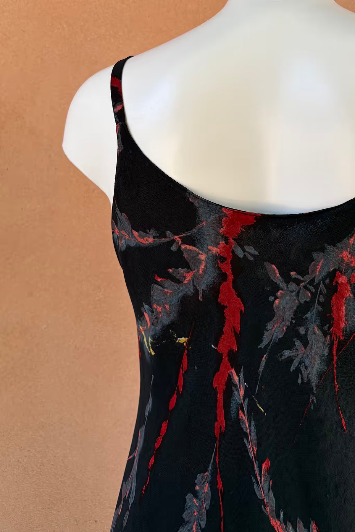 The Charcoal Floral Midi Slip Dress