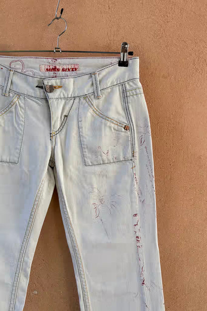 The Miss Sixty White Wash Y2K Jeans