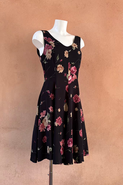 The 90s Floral Viscose Fit & Flare Dress