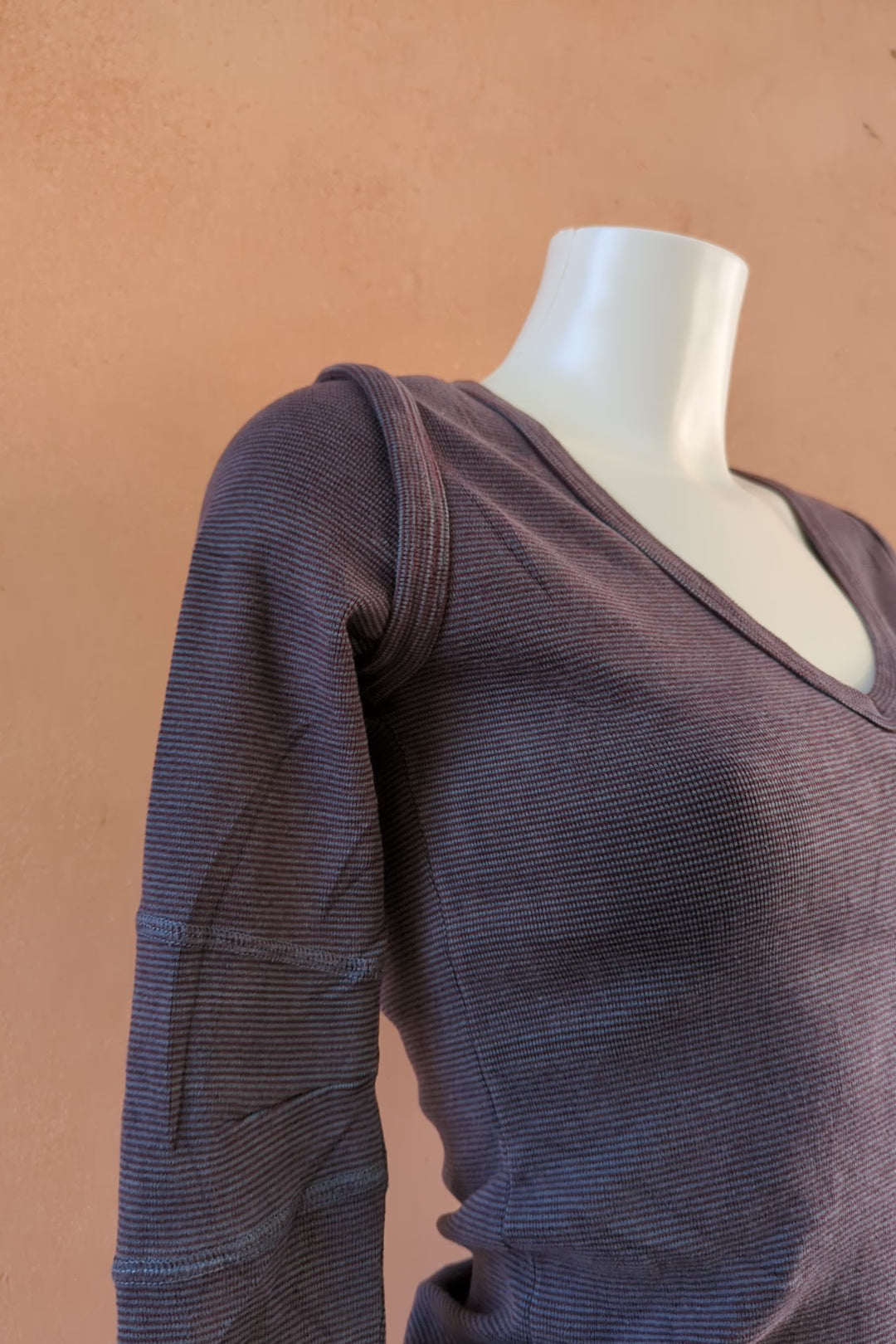 The Striped Raw-Edge Cotton Top