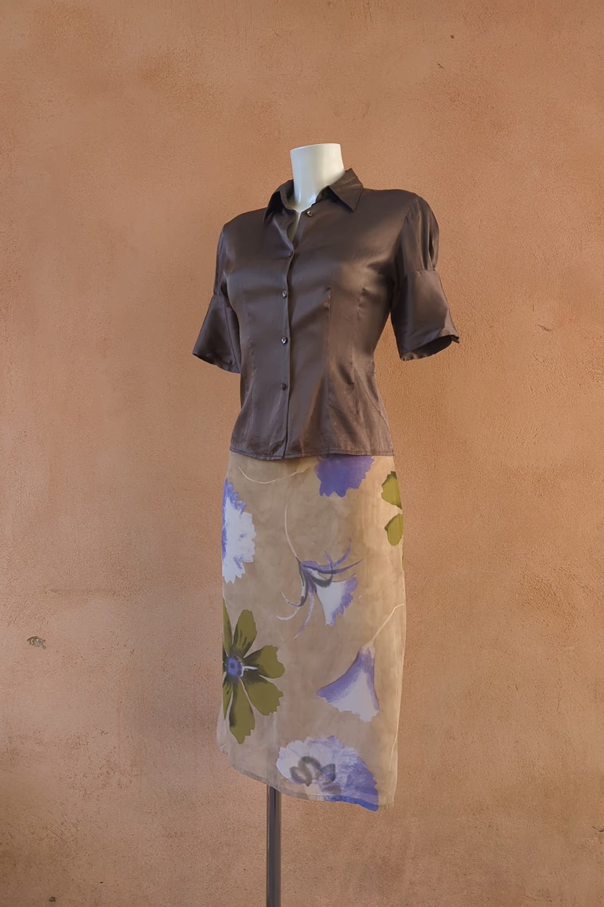 The 90s Viscose Midi Skirt