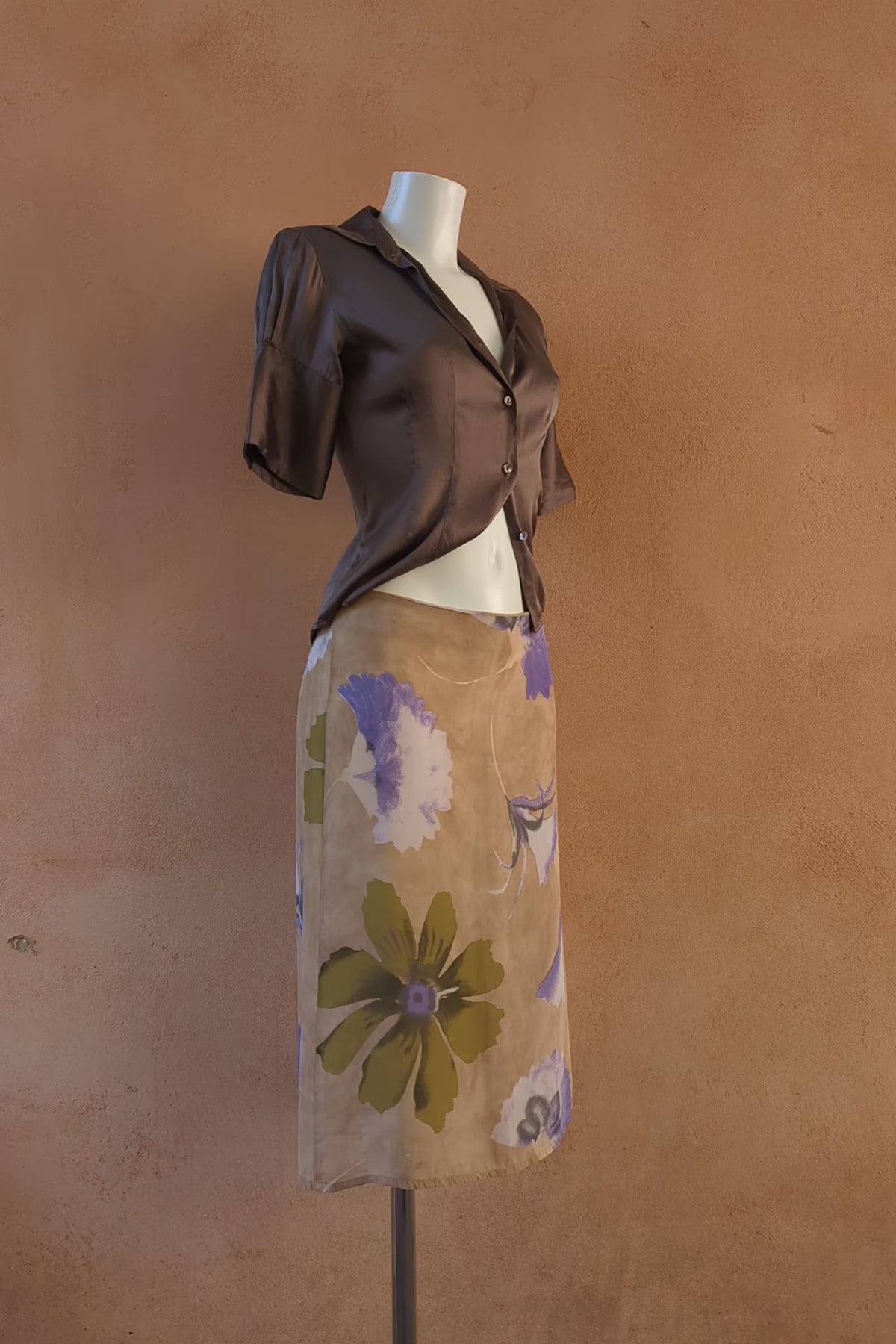The 90s Viscose Midi Skirt