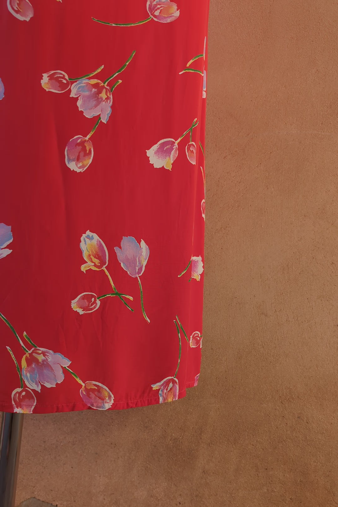 The Benetton Red Tulip Maxi Skirt