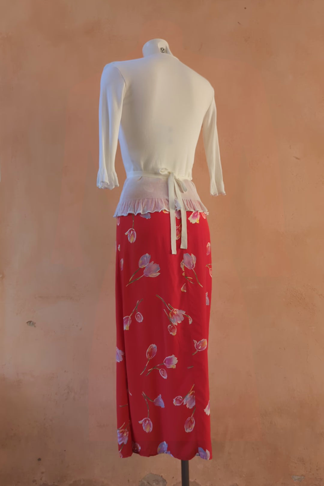 The Benetton Red Tulip Maxi Skirt