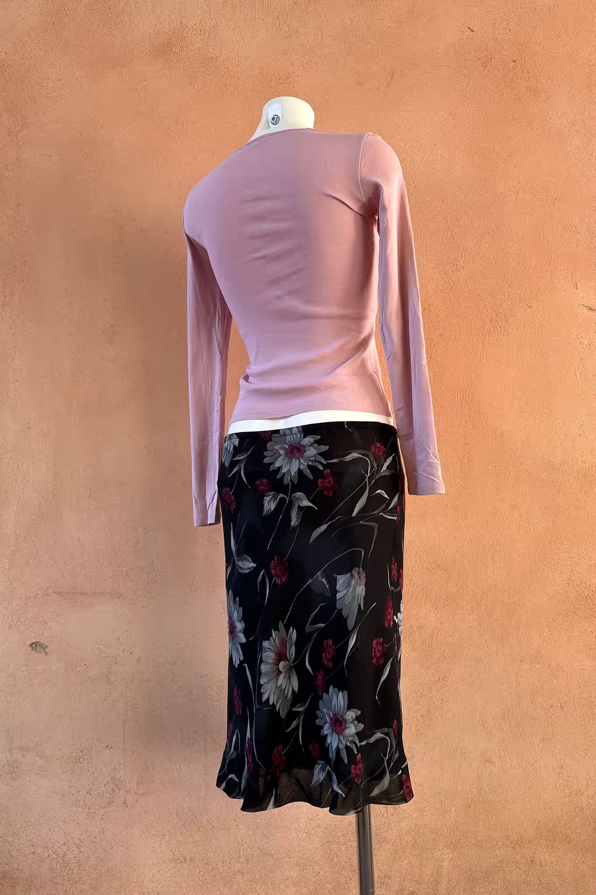 The 90s Chiffon Tie Midi Skirt
