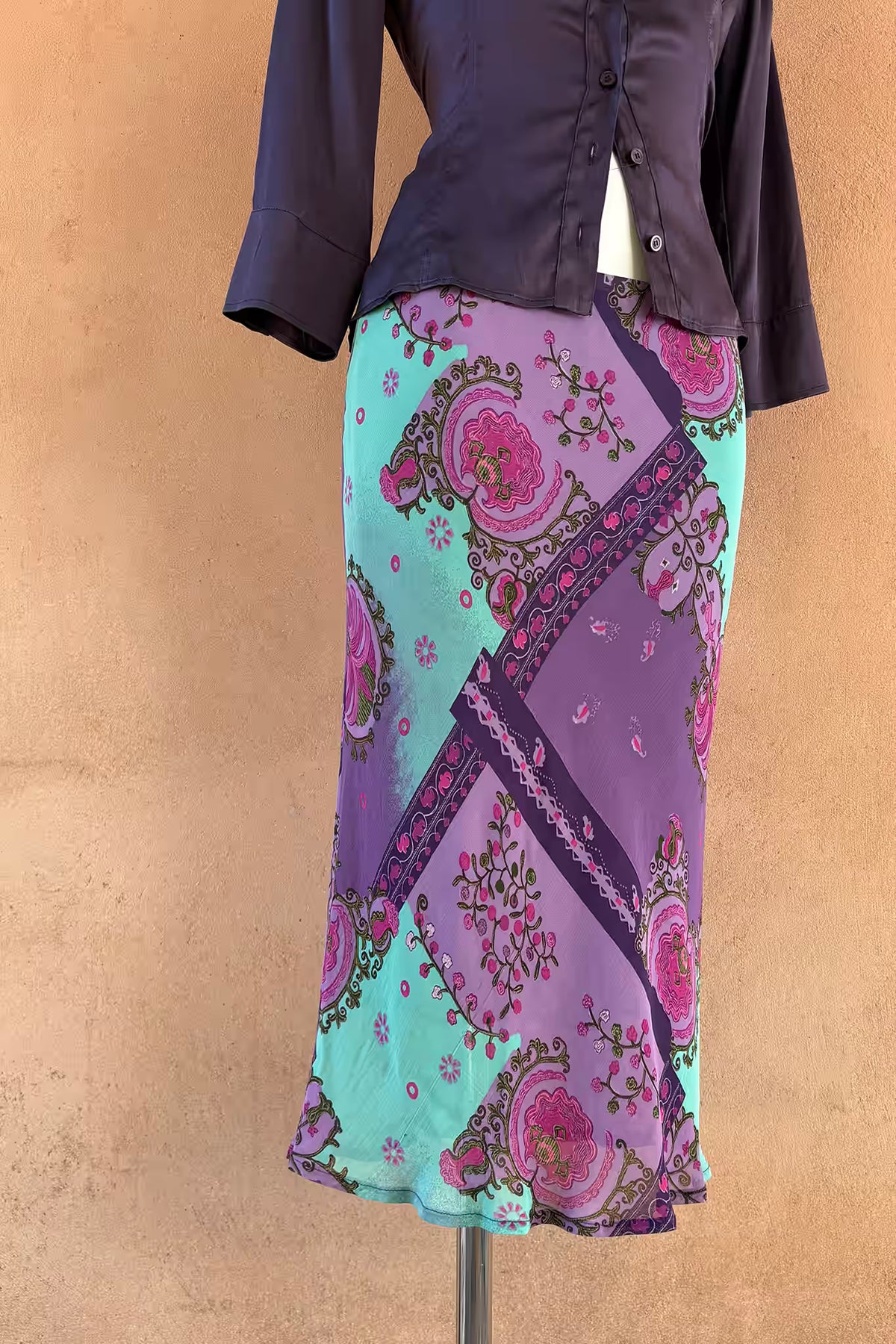 The Jewel Floral Chiffon Midi Skirt