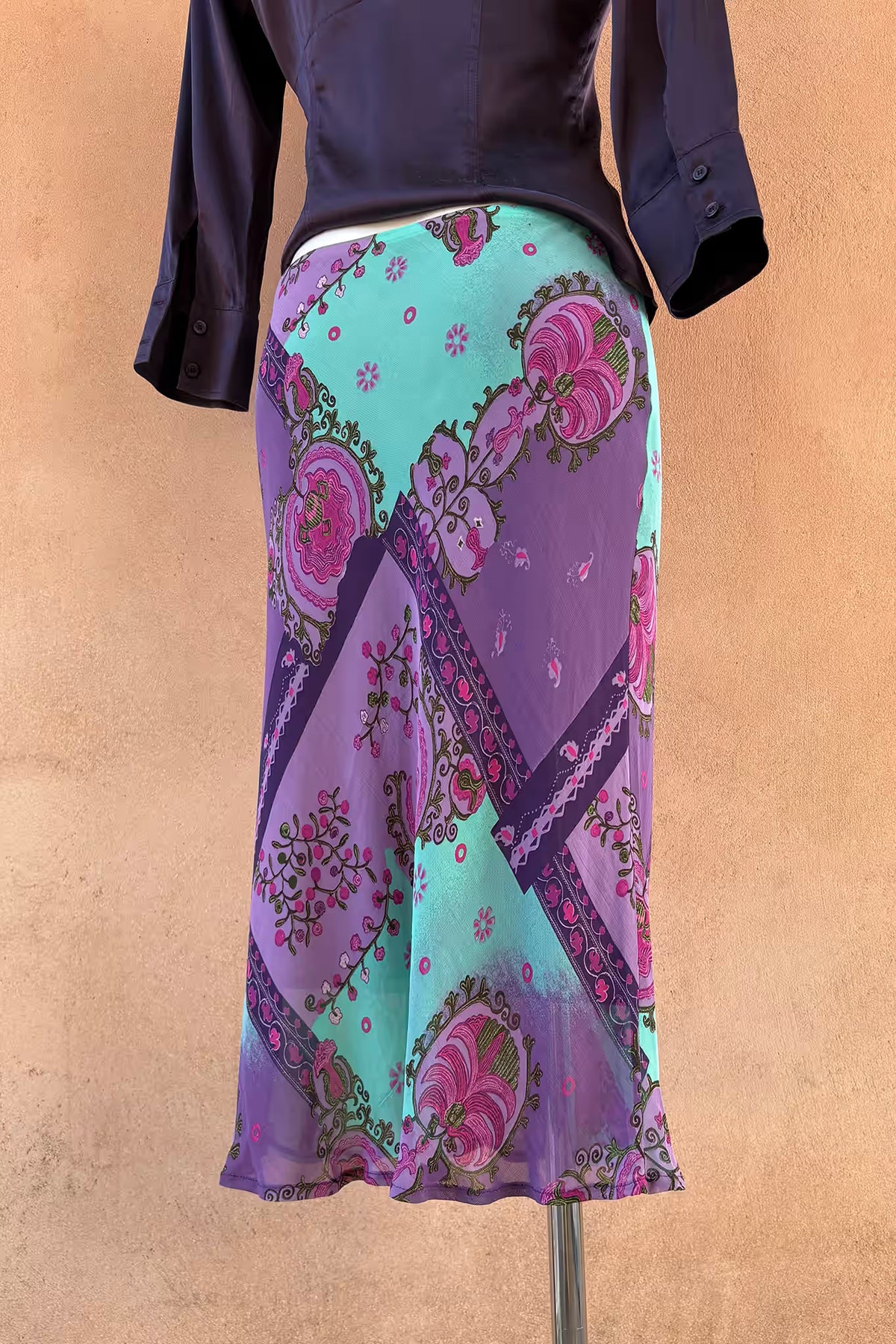 The Jewel Floral Chiffon Midi Skirt