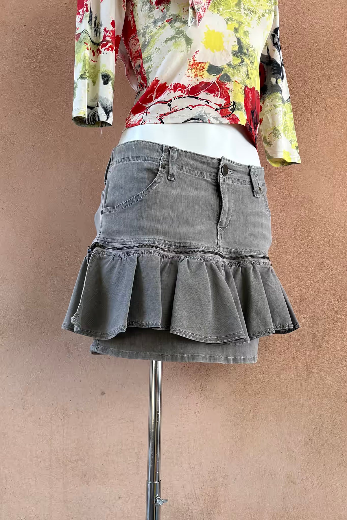The Convertible Ruffle Y2K Mini Skirt