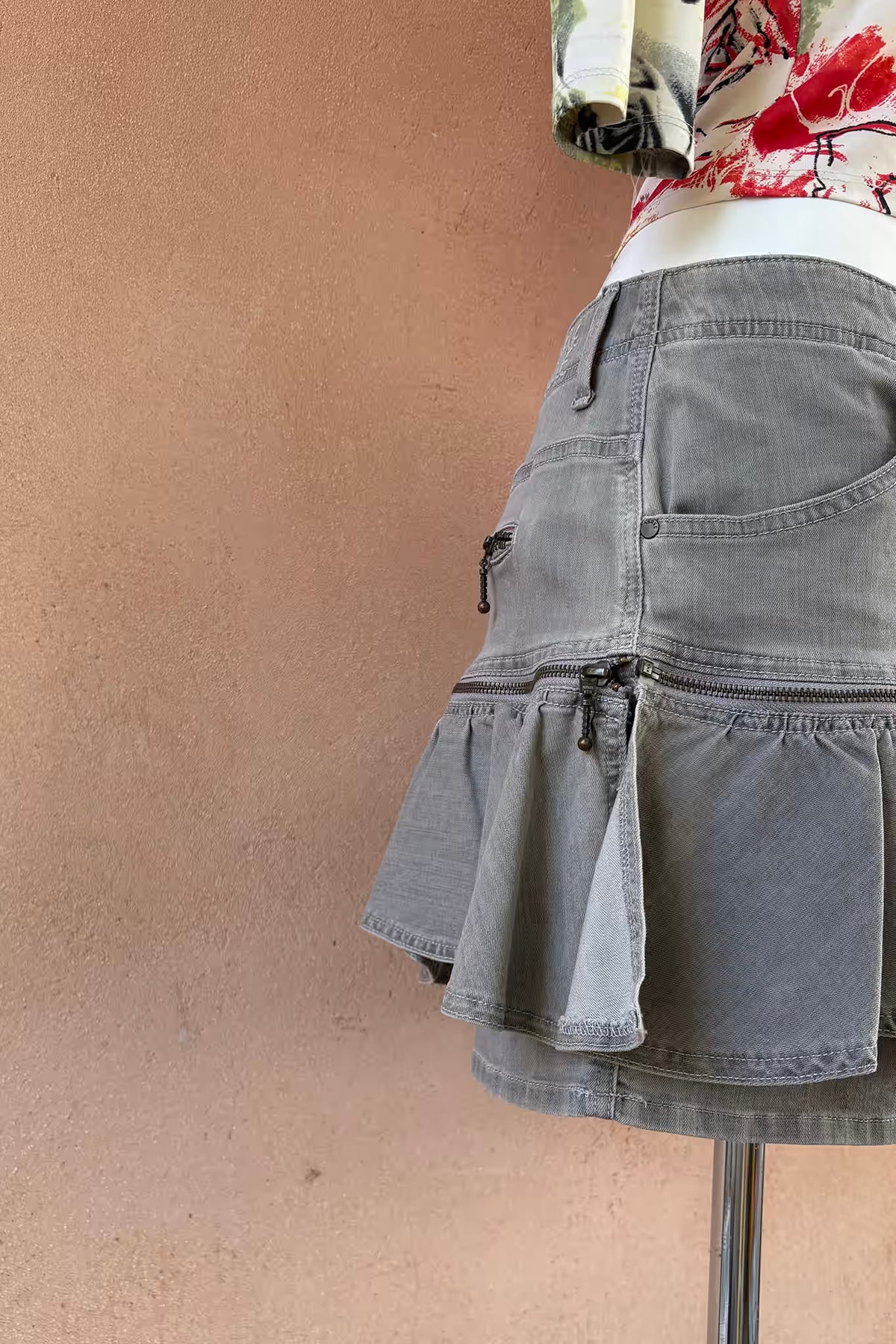 The Convertible Ruffle Y2K Mini Skirt