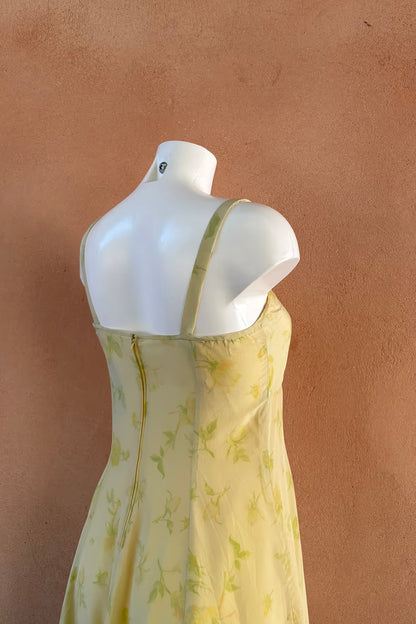 The Pastel Yellow Floral Summer Dress