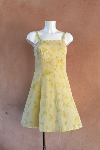 The Pastel Yellow Floral Summer Dress