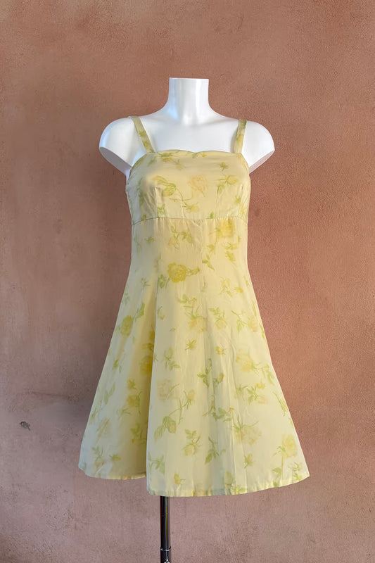 The Pastel Yellow Floral Summer Dress