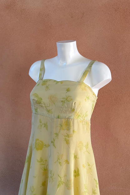 The Pastel Yellow Floral Summer Dress