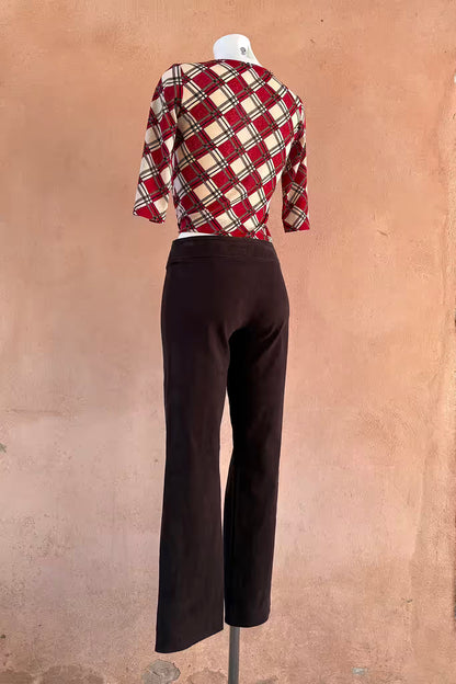 The Chocolate Brown Double Zip 90s Pants