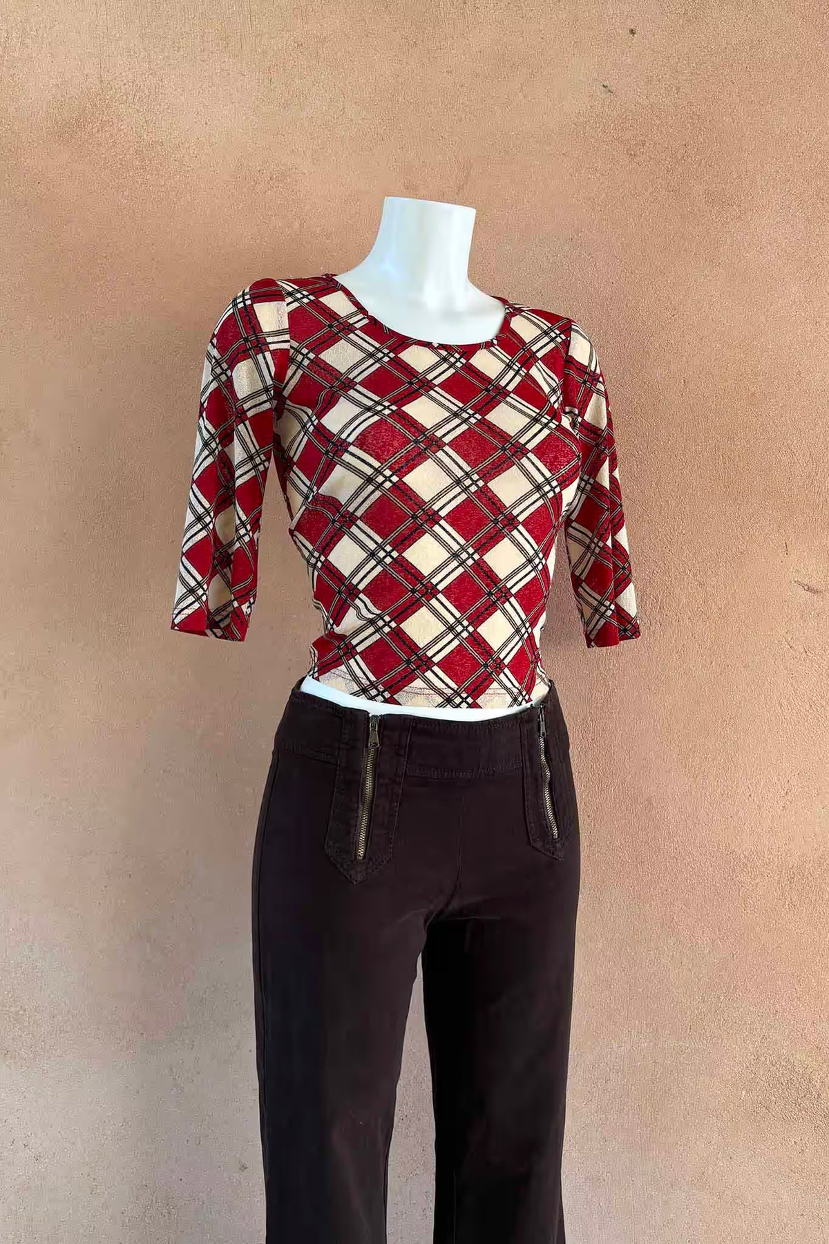The Chocolate Brown Double Zip 90s Pants