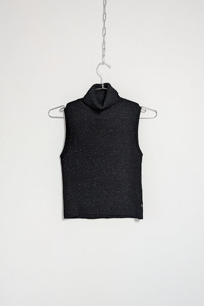 The Sleeveless Turtleneck Knit Top