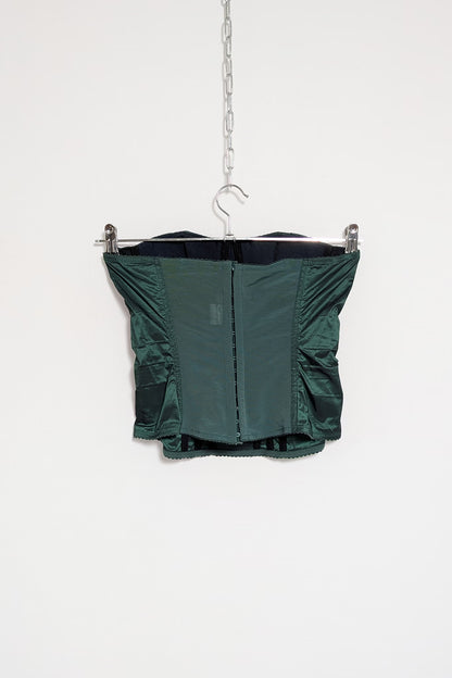 The 90s Green Taffeta Corset