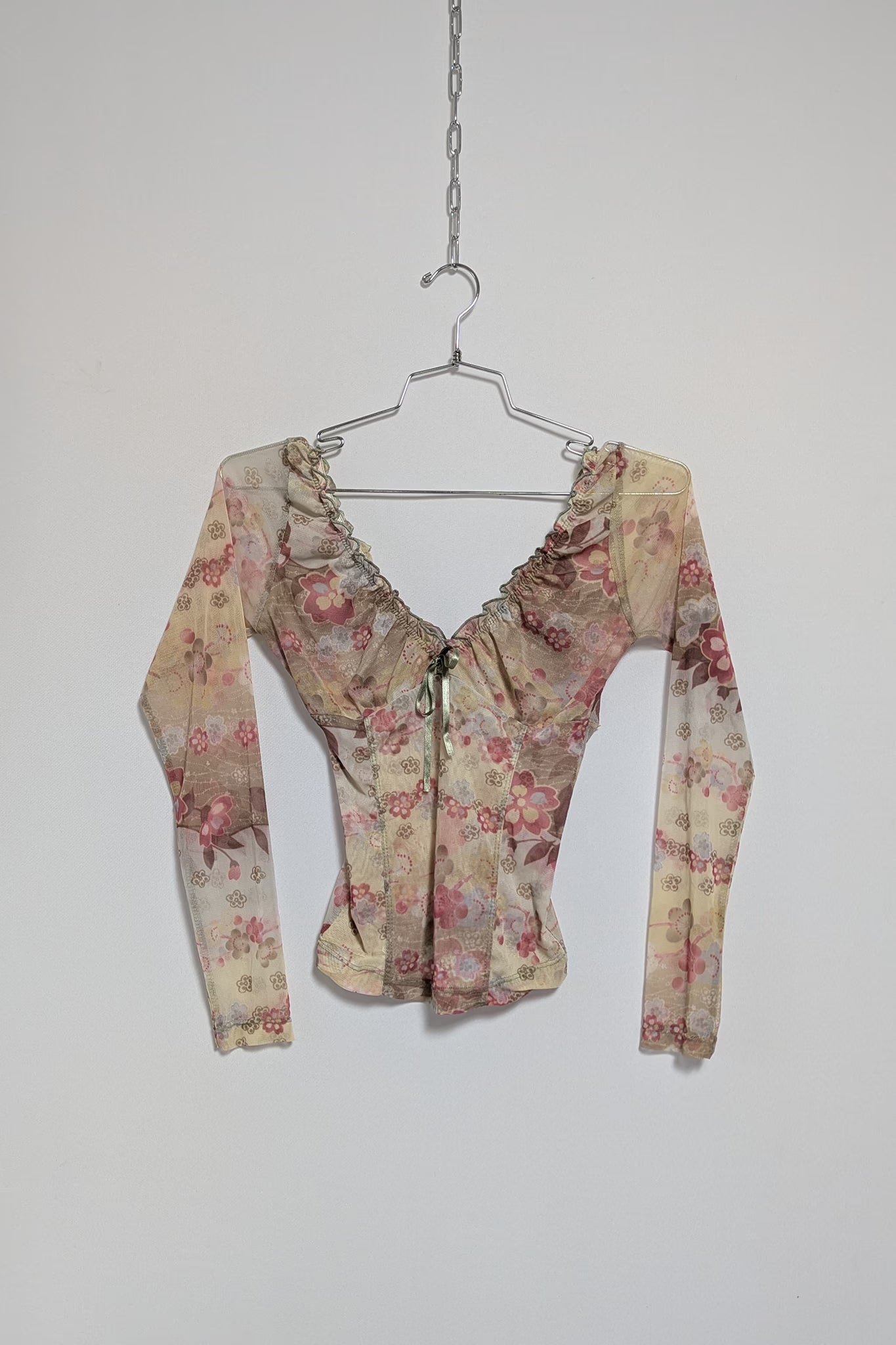 The Pastel Floral Mesh Top