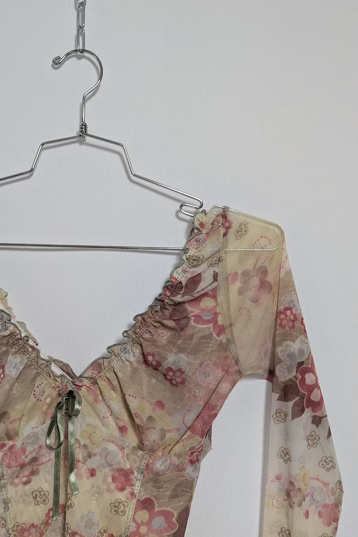 The Pastel Floral Mesh Top