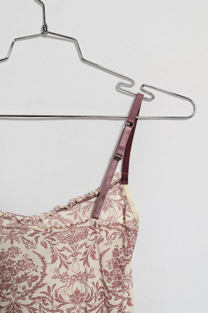 The Pink & Cream Elastic Tank Top