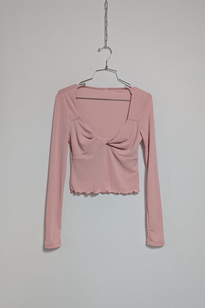 The Smokey-Pink Mesh Top