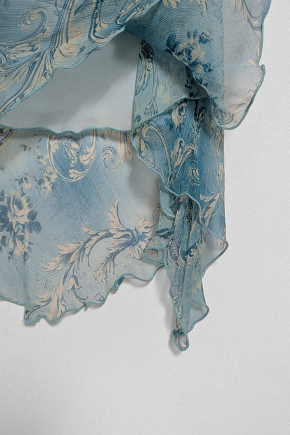 Oviesse Turquoise Silk Fairy Skirt