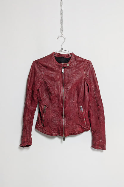 The Burgundy Leather Jacket