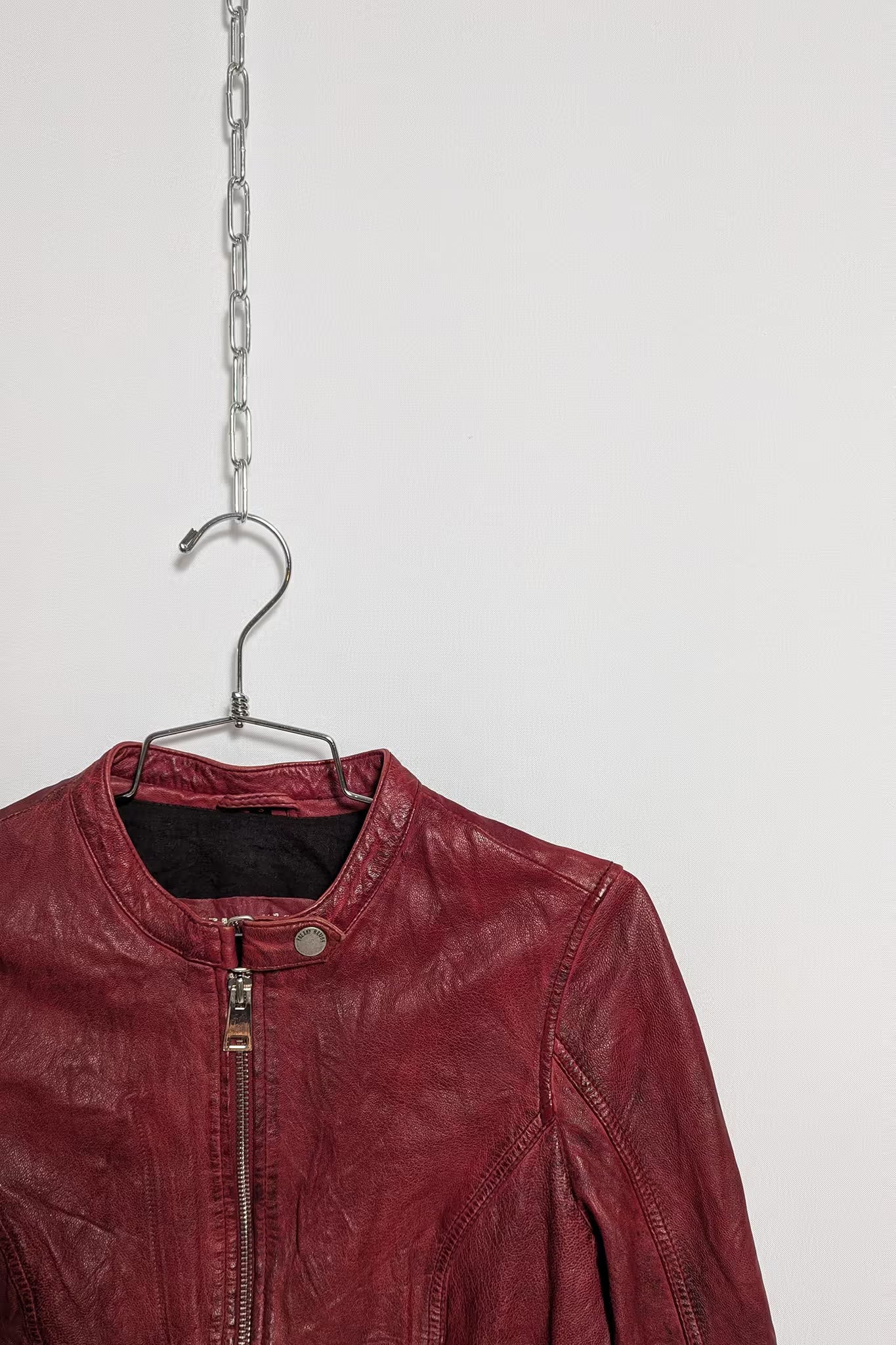 The Burgundy Leather Jacket