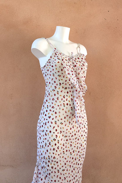 The Wildflower Asymmetrical Maxi Slip Dress