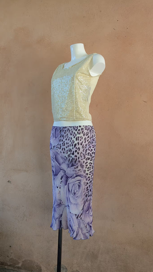 The Ivory Beaded Mesh Top