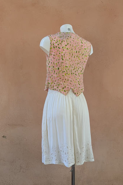 The Summer Floral Silk Vest Top