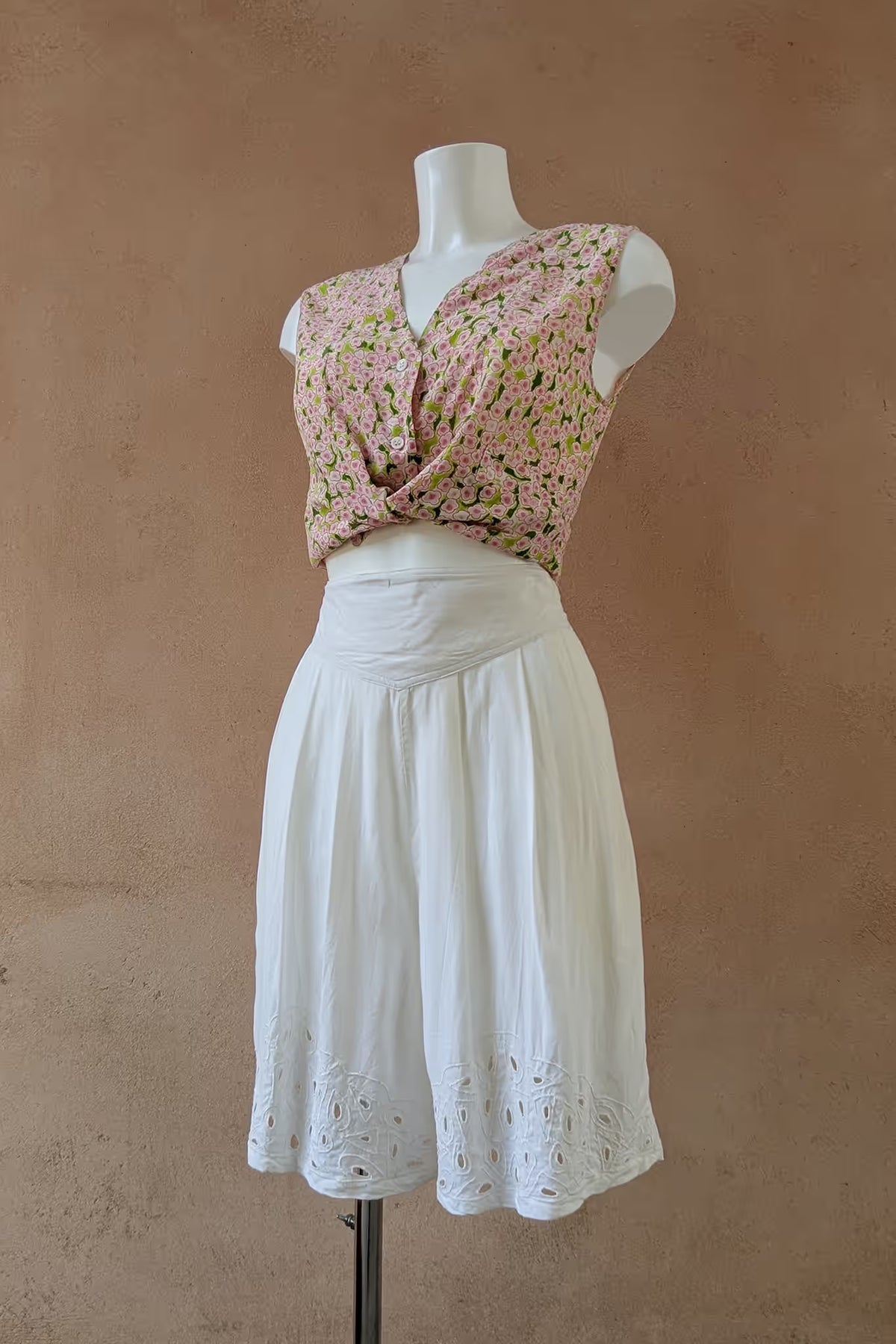 The White Embroidered Palazzo Pants