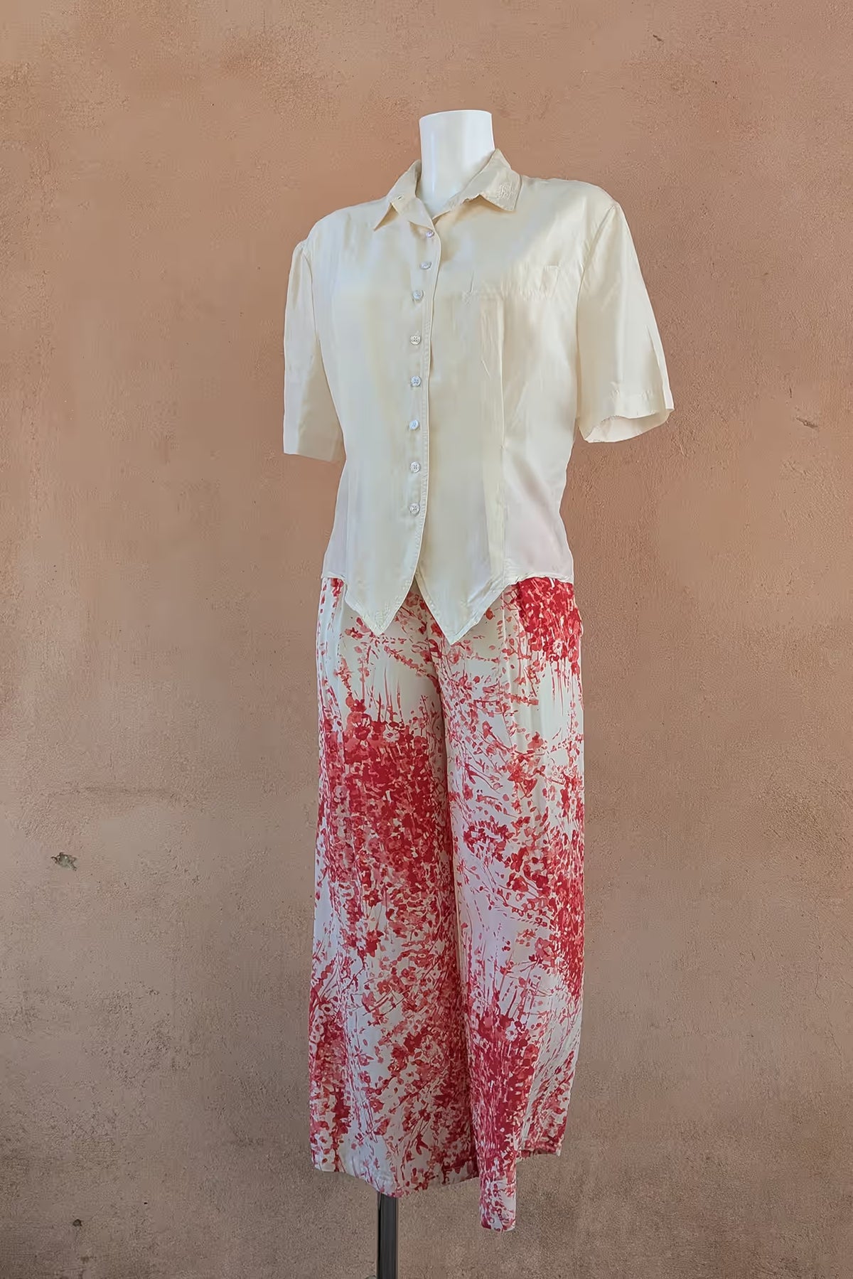 The Ivory Embroidered Silk Shirt