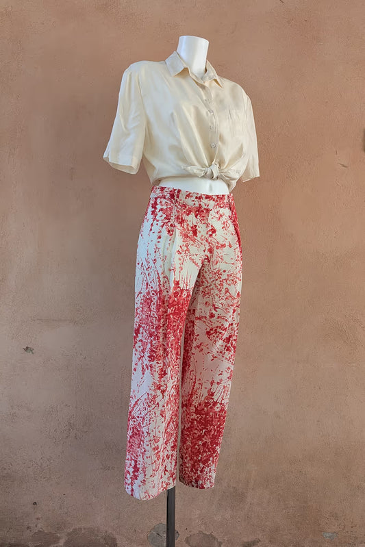 The Les Copains Japanese Watercolor Silk Pants