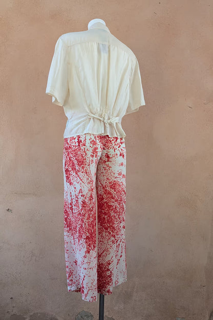 The Les Copains Japanese Watercolor Silk Pants