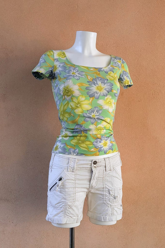 The SISLEY Pastel Floral Cotton Tee