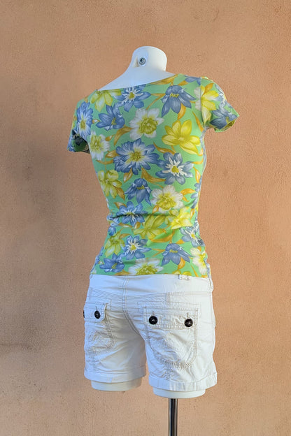 The SISLEY Pastel Floral Cotton Tee