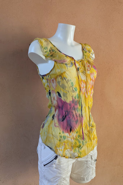 The Pastel Yellow Chiffon Top