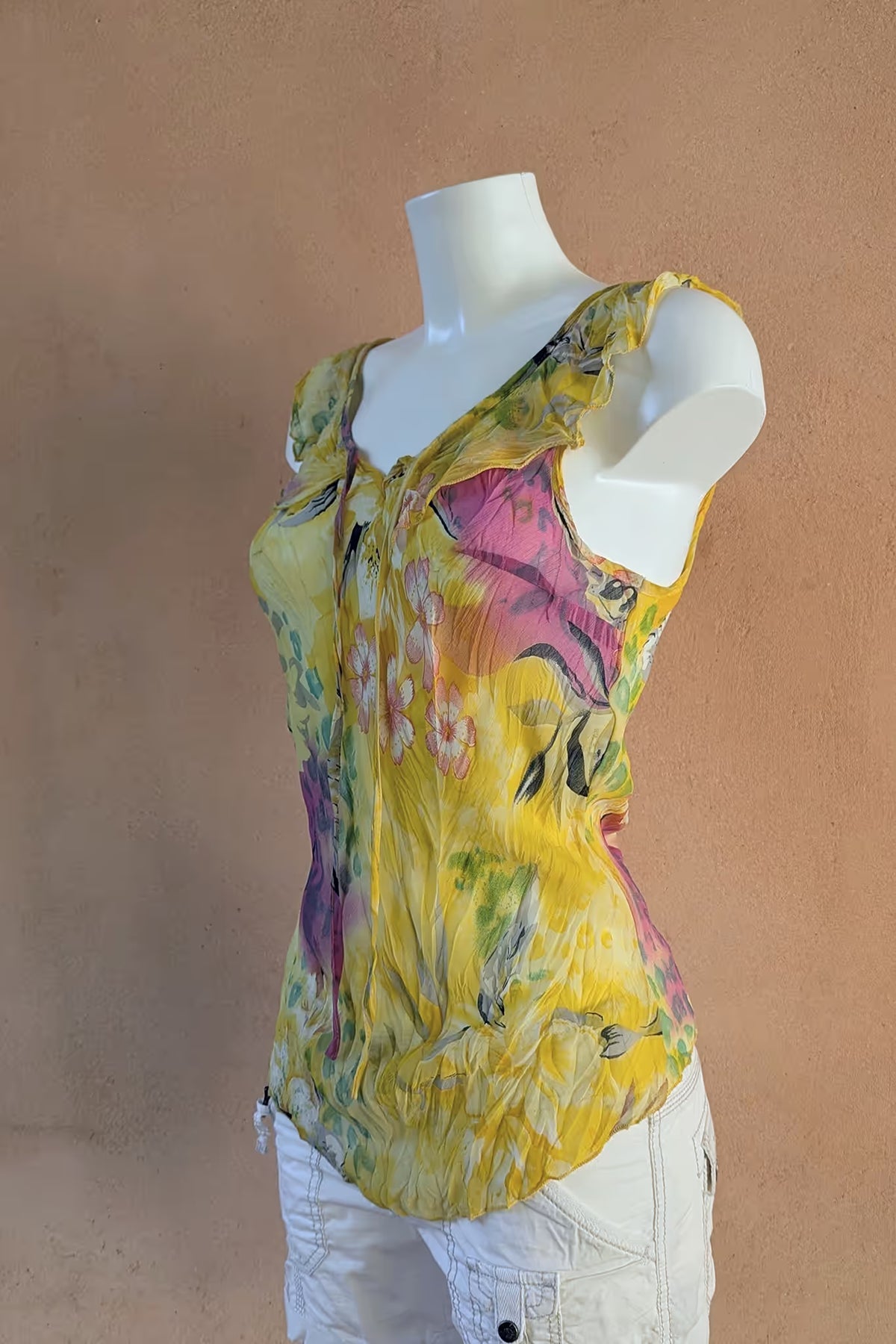 The Pastel Yellow Chiffon Top